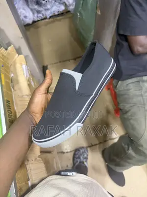 Men’s Classic Black/Grey Slip-Ons Leopard Easy Shoes