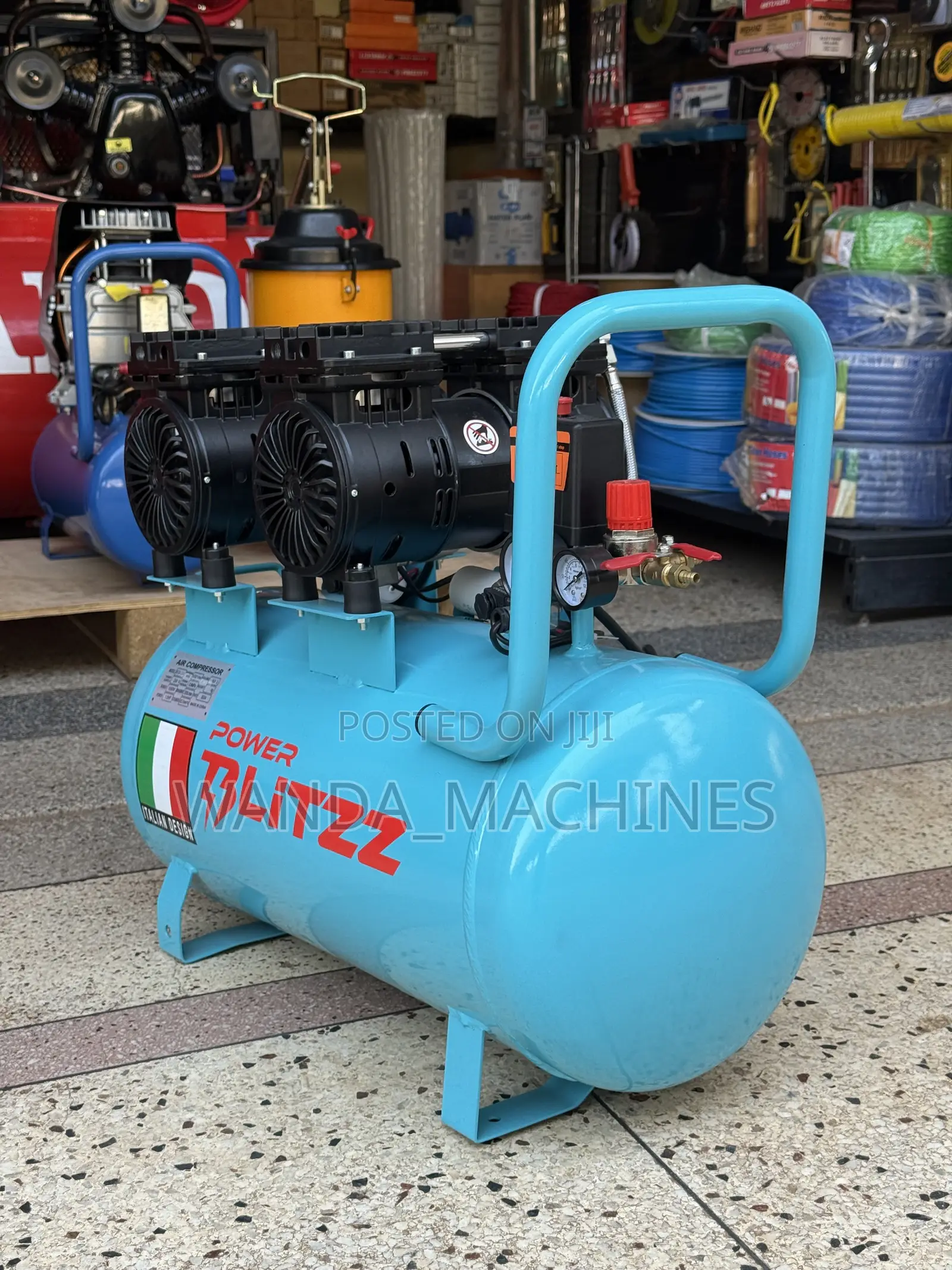 Silent Air Compressor 50L Double Piston