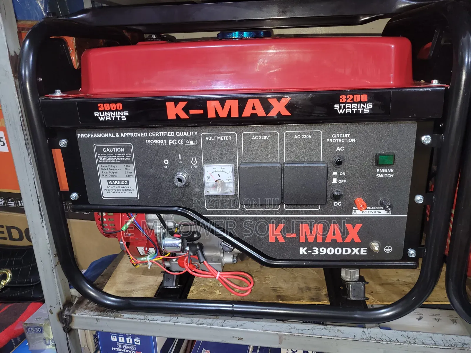 K Max Gasoline Generator Key Start and Manual