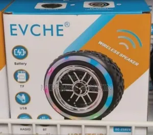 Mini Wireless Speaker Small Car Wheel Shaped Speaker LED Light Mini