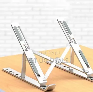 Aluminum Laptop Stand – Adjustable, Foldable, Portable Desktop Riser