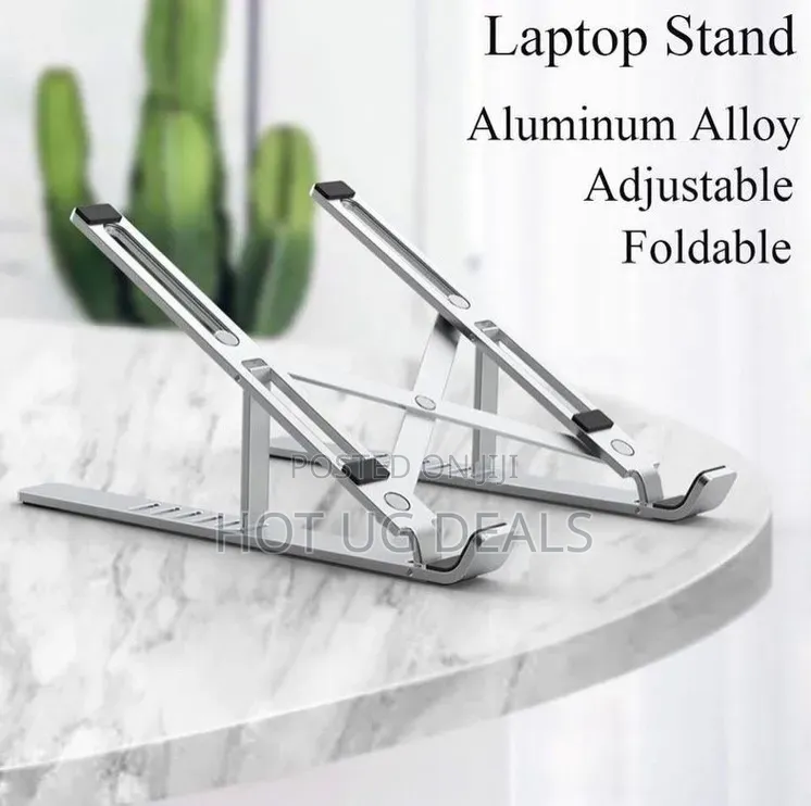 Aluminum Laptop Stand – Adjustable, Foldable, Portable Desktop Riser