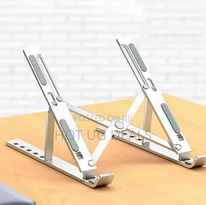 Aluminum Laptop Stand – Adjustable, Foldable, Portable Desktop Riser