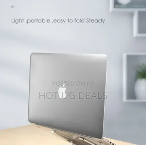 Aluminum Laptop Stand – Adjustable, Foldable, Portable Desktop Riser