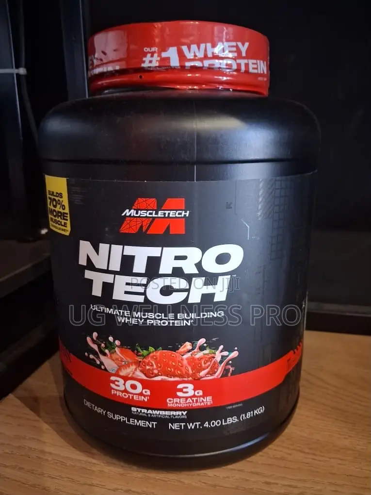 MuscleTech Nitro-TechTM Whey Protein, Strawberry, 1.81kg 41 Servings