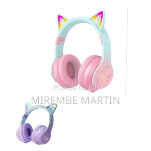 Cat Ear Wireless Headset, in-Ear Headphones Folding Wireless