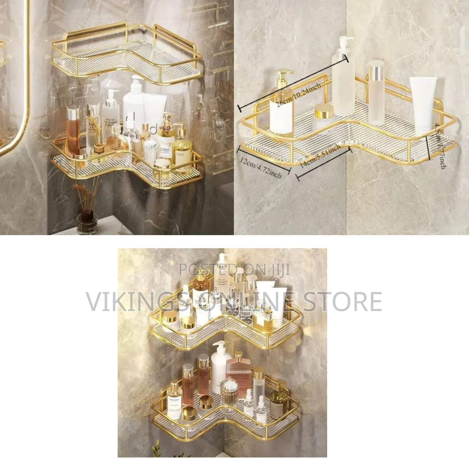 1 PC of Acrylic Triangle Storage Toilet Bathroom Rack Corner Shelf