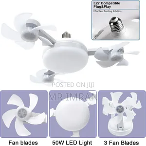 2-in-1 Drone-Style Socket Ceiling Fan With an Integrated Led Light