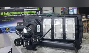 3-in-1 AI Solar CCTV Camera With LED Street Light