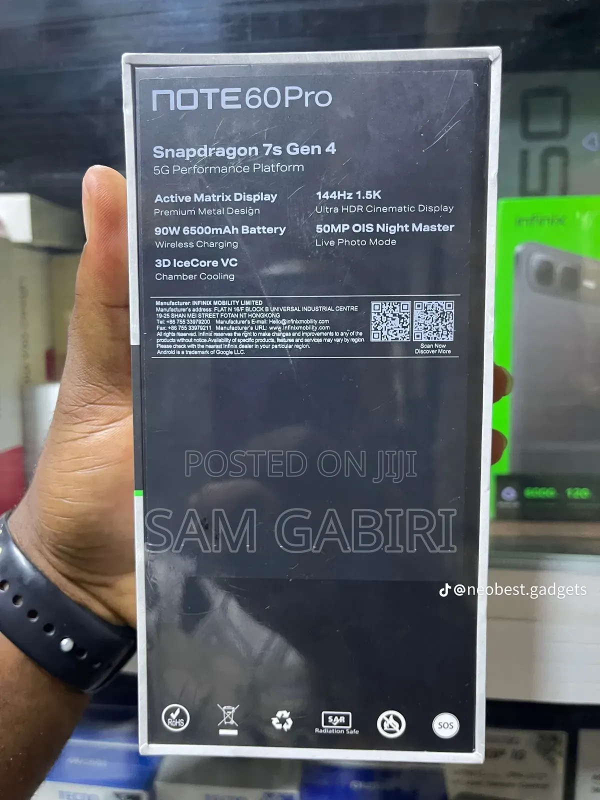 New Infinix Note 60 Pro 256 GB Black