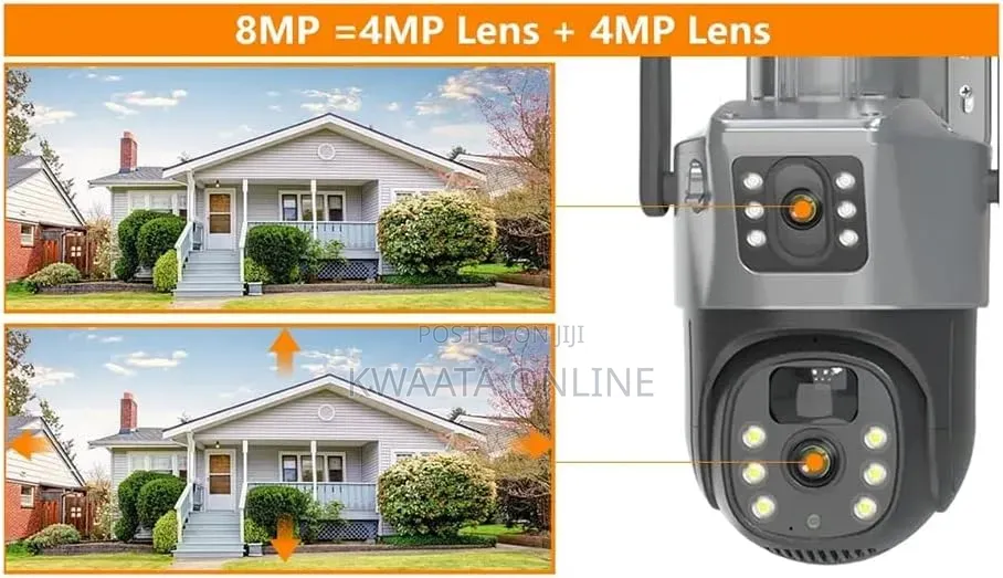 Wifi Dual Lens Solar Camera 8MP Wireless Surveillance PTZ Camera