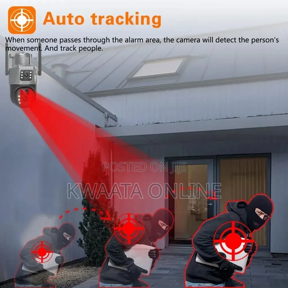 Wifi Dual Lens Solar Camera 8MP Wireless Surveillance PTZ Camera