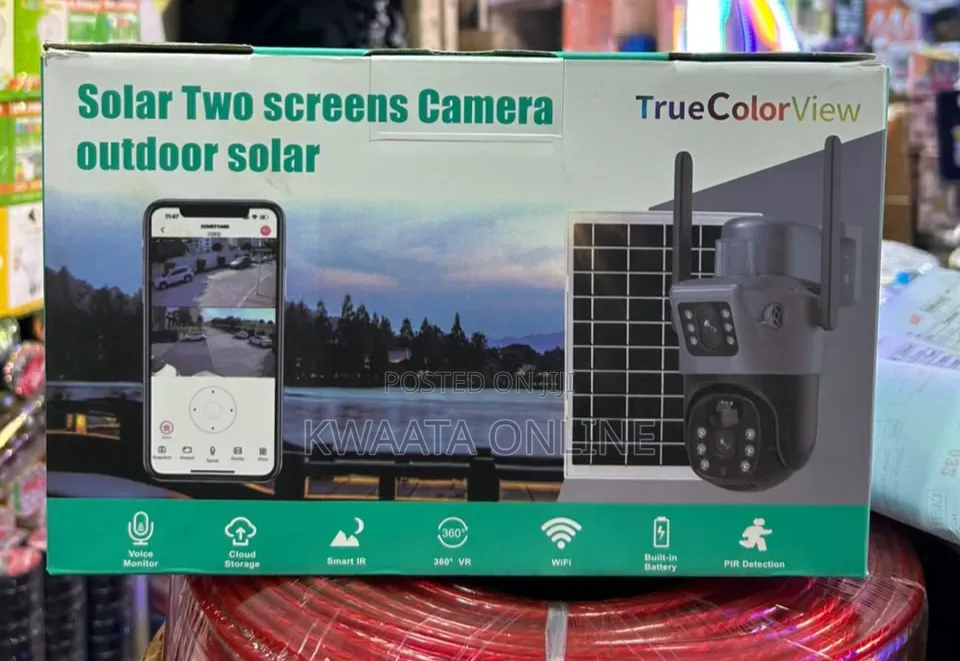 Wifi Dual Lens Solar Camera 8MP Wireless Surveillance PTZ Camera