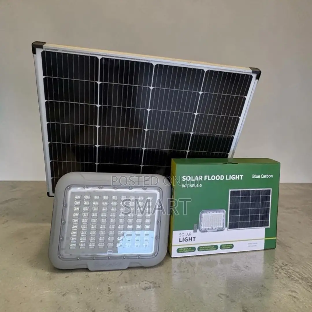 Brighten Every Corner – 500W Blue Carbon Solar Floodlight