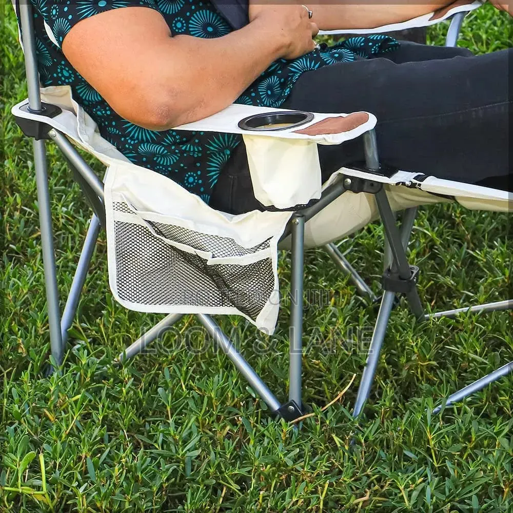 Folding Camping Chair Features a Built-in Footrest