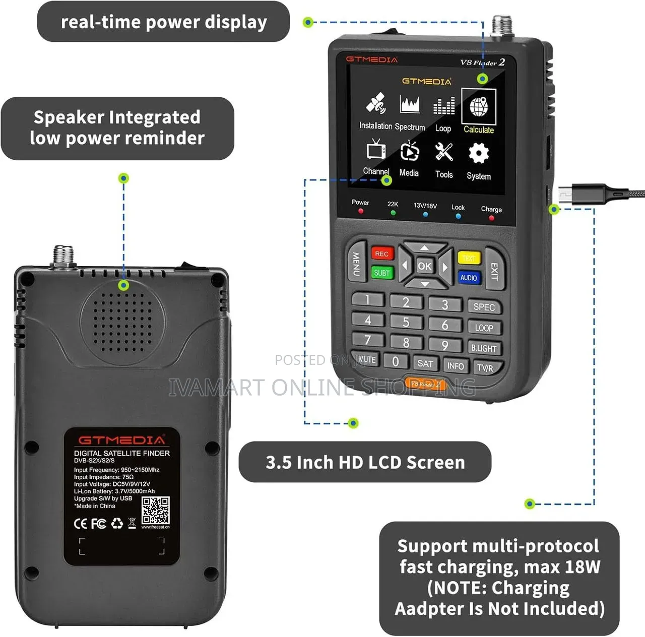 GT Media V8 Finder 2 Satellite Meter
