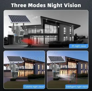 Wifi Dual Lens Solar Camera 8MP Wireless Surveillance PTZ Camera