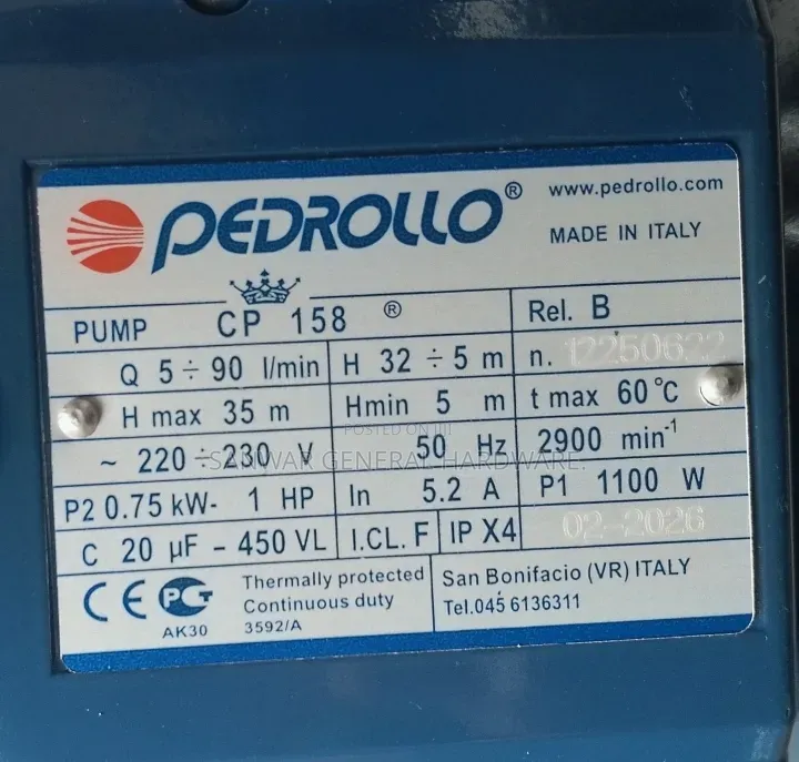 1hp Pedrollo Booster Pumps Controller(Made in Italy)