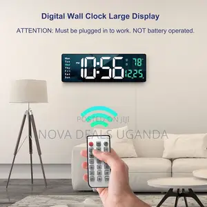 Large Display Modern LED Digital Wall Clock With Remote Control