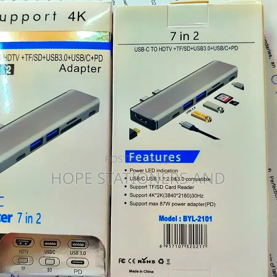7 in 2 USB C to Hdmi + Card Reader + USB C Hub / Type C Hub