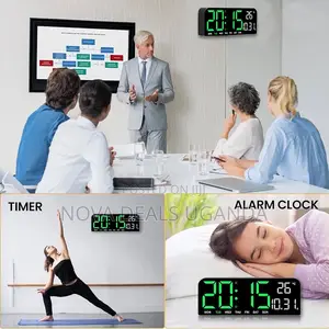 Digital Wall Clock With Led Screen Display