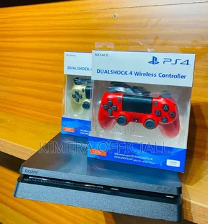 PS4 Slim. With Two Original Controllers: No Extra Pad Costs!