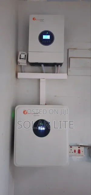5kwh 24v Lithium Battery, 4kva Hybrid Inverter and 620w Solar Panels