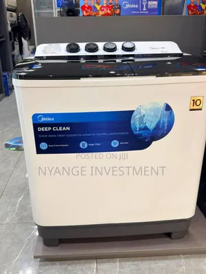 Midea Top-Load Semi-Automatic Twin Tub Washing Machine.