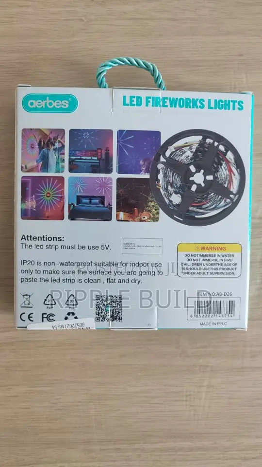 5V USB Smart LED Fireworks Strip Lights With App Control