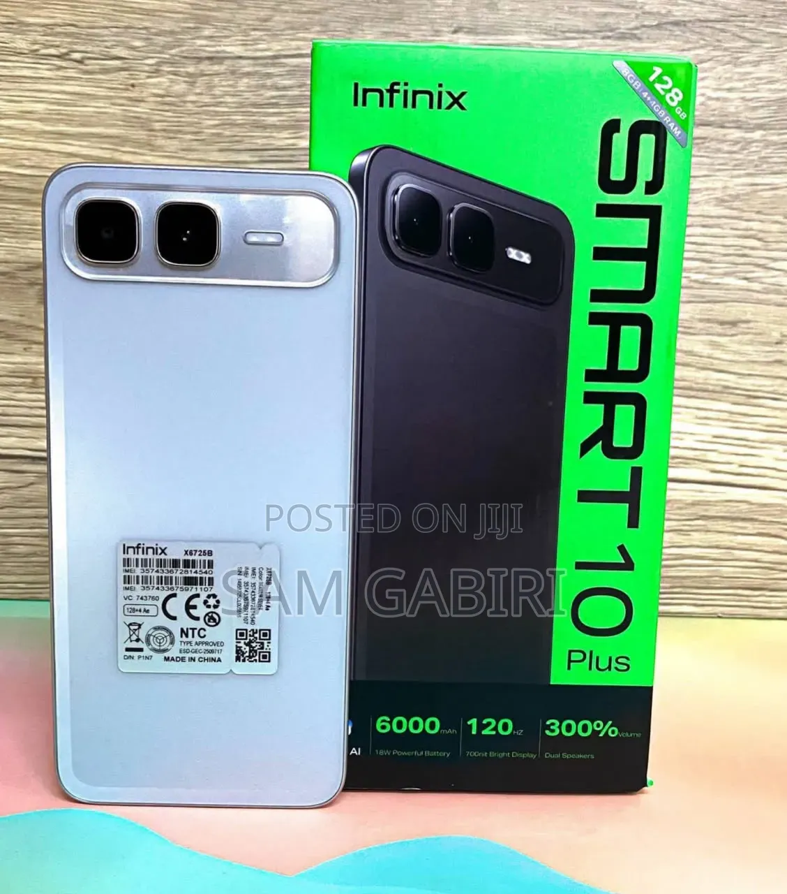 New Infinix Smart 10 Plus 128 GB Silver