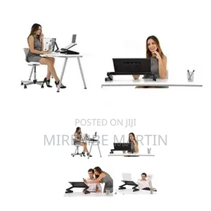 Foldable Adjustable Desk Laptop Table Stand With Mouse Pad