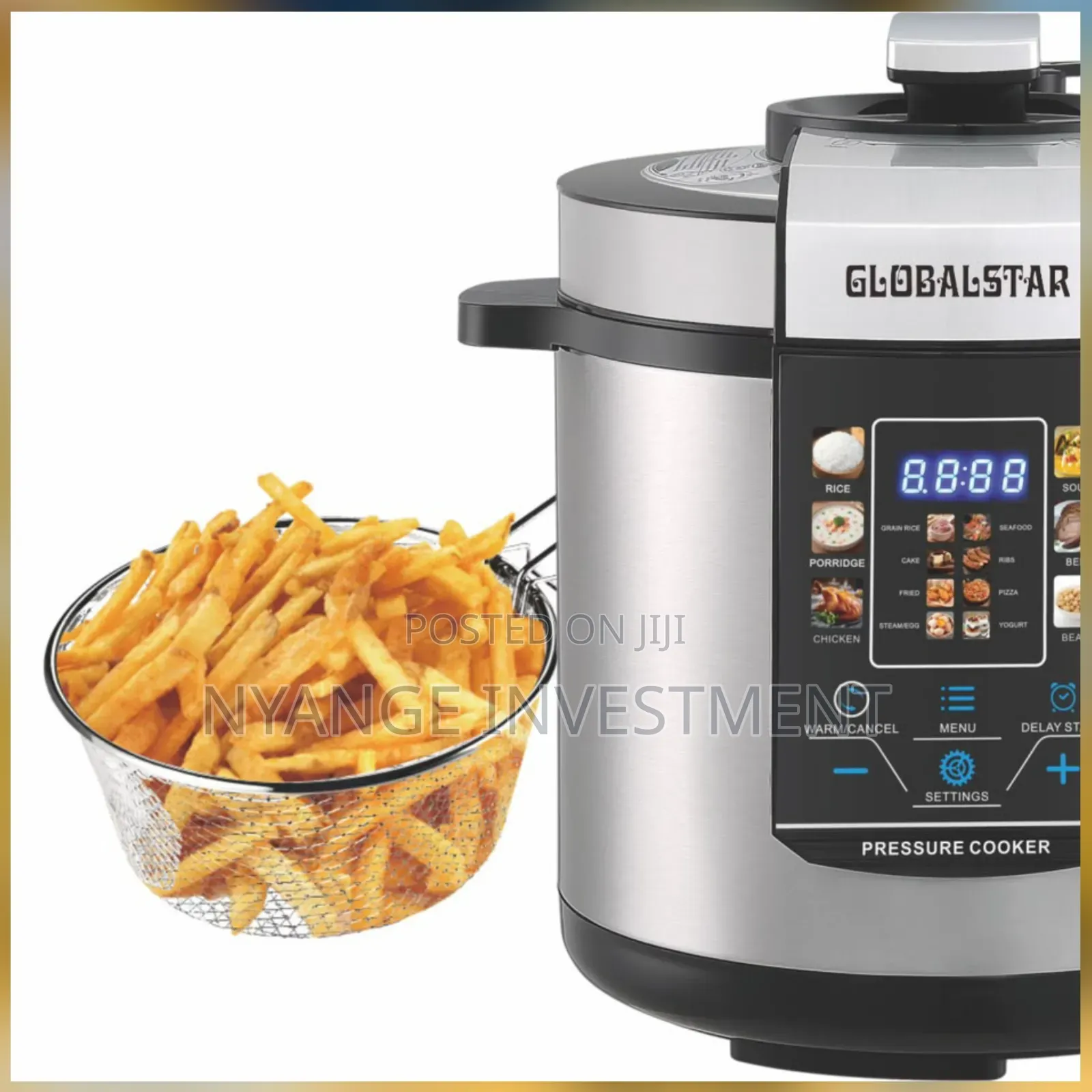 Global Star Pressure Cooker With Deep Fryer