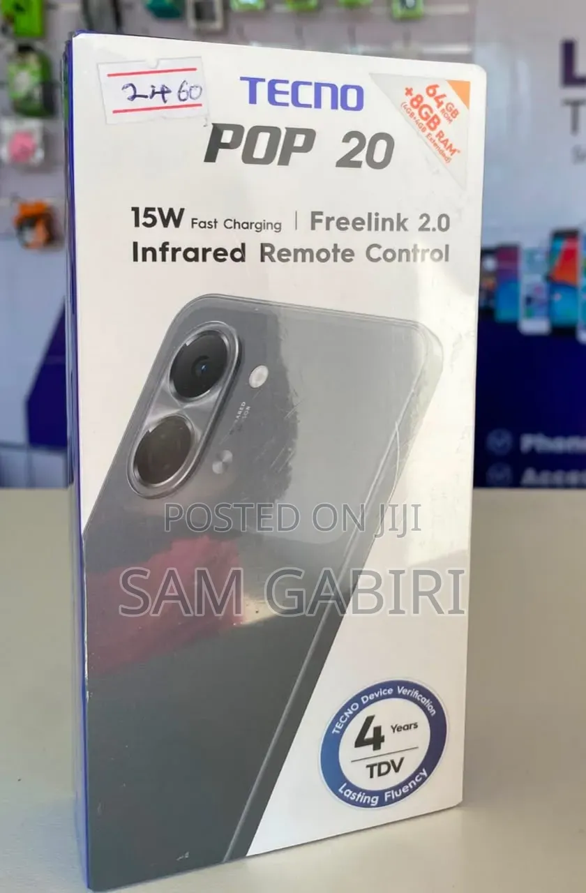 New Tecno Pop 20 64 GB Black