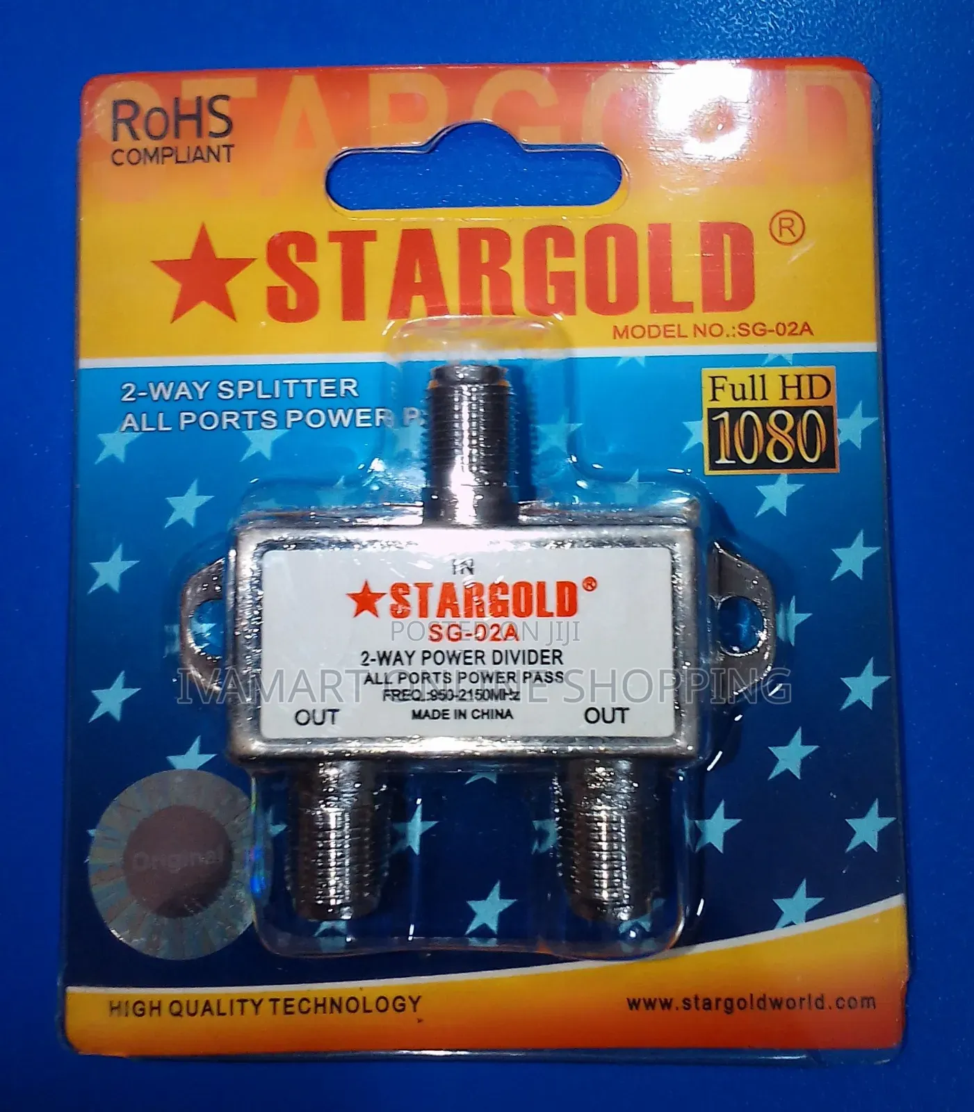 STARGOLD 2-Way Coaxial Splitter