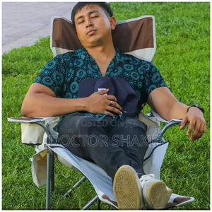 Folding Camping Chair Features a Built-in Footrest