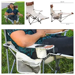 Folding Camping Chair Features a Built-in Footrest