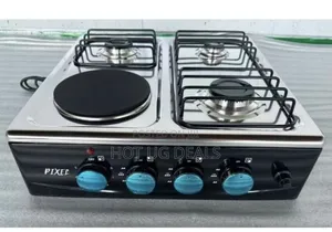 Pixel 3 Gas + 1 Electric Countertop Cooker With Auto-Ignition- 55X50CM