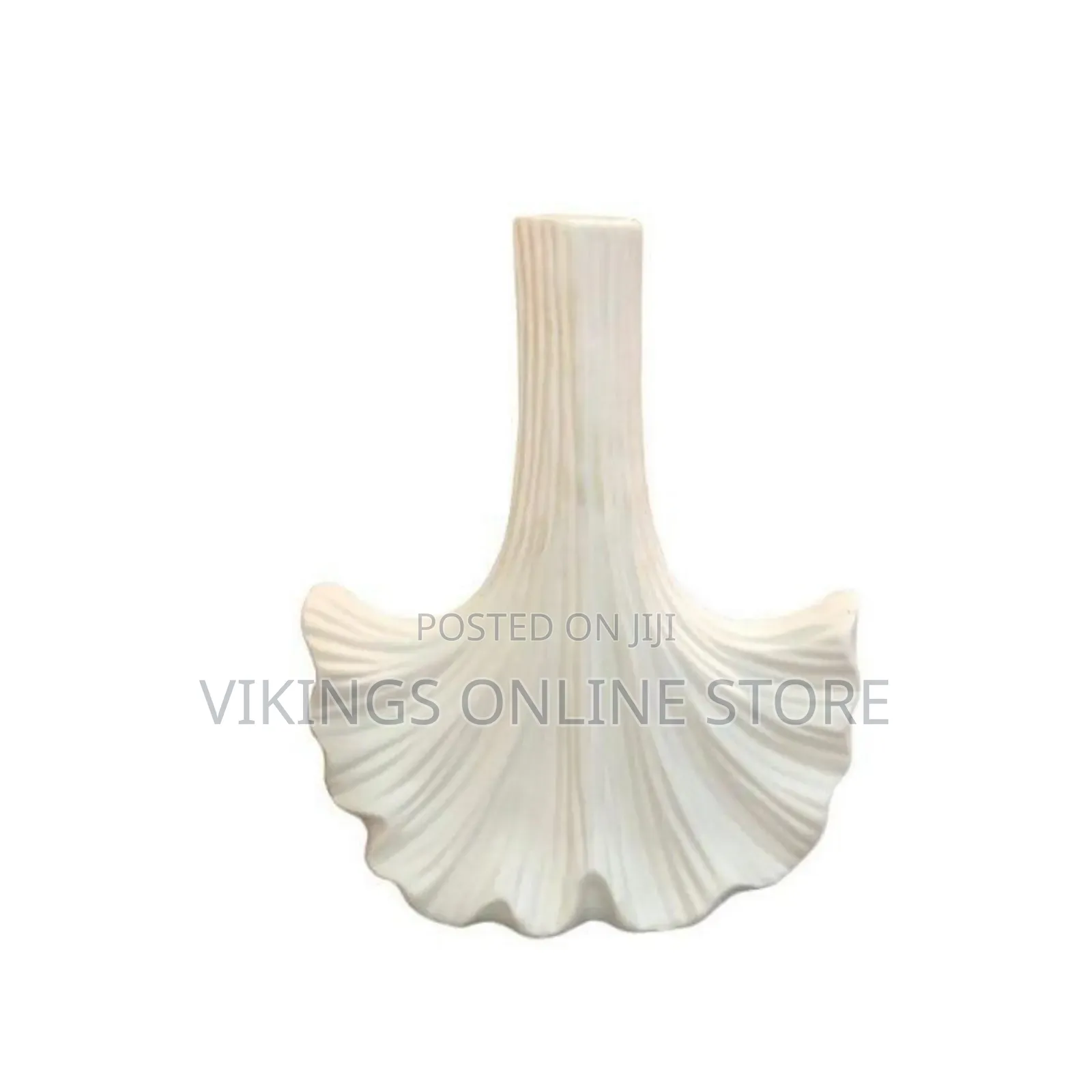 White Ceramic Vase for Modern Home Decor, Ceramic Coral Flower Vase