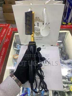 Gold Ceramic Professional Press Comb (High Heat Straightener)