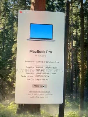 Laptop Apple MacBook Pro 2019 16GB Intel Core i7 SSD 512GB