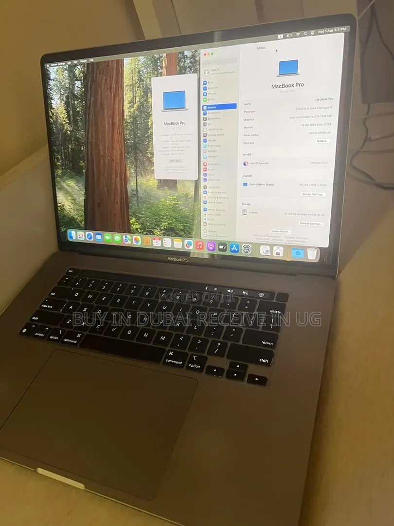 Laptop Apple MacBook Pro 2019 16GB Intel Core i7 SSD 512GB