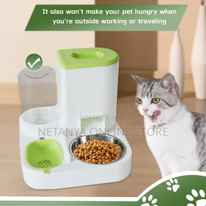 Automatic Pet Food and Water Dispenser Set