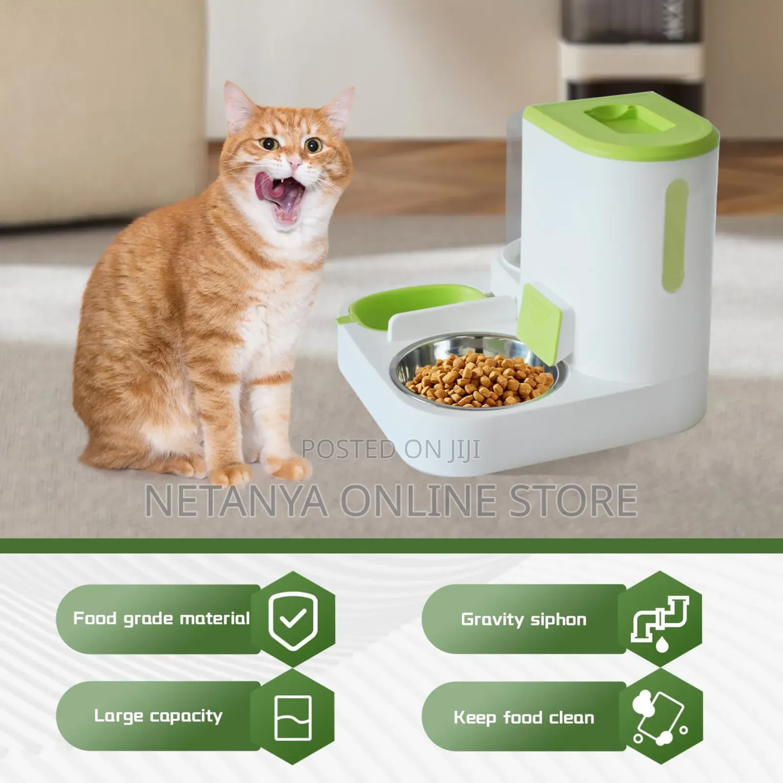 Automatic Pet Food and Water Dispenser Set