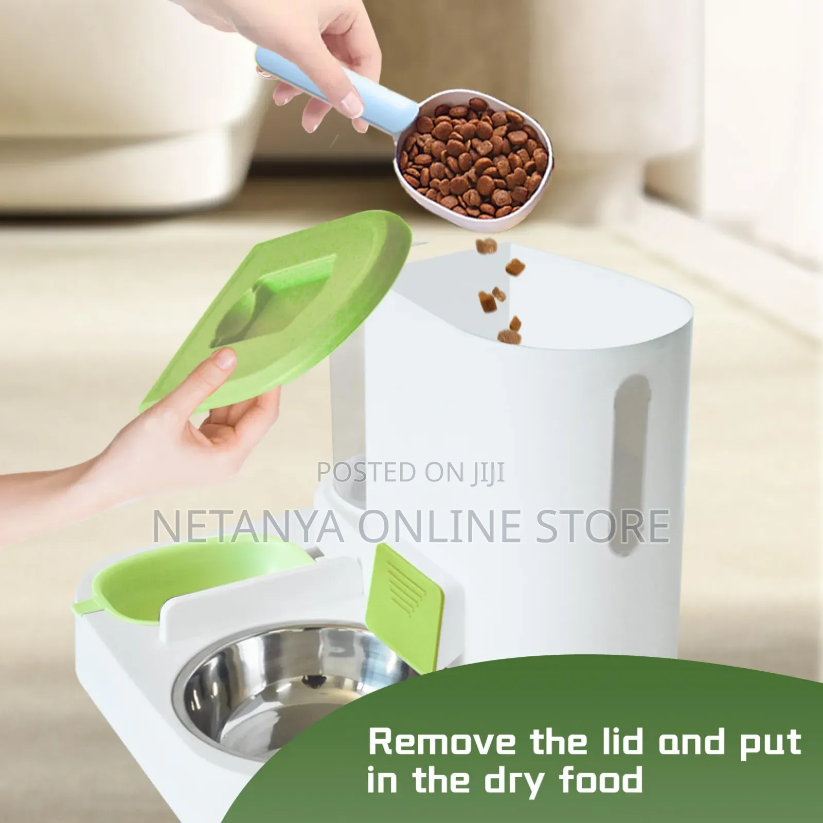Automatic Pet Food and Water Dispenser Set