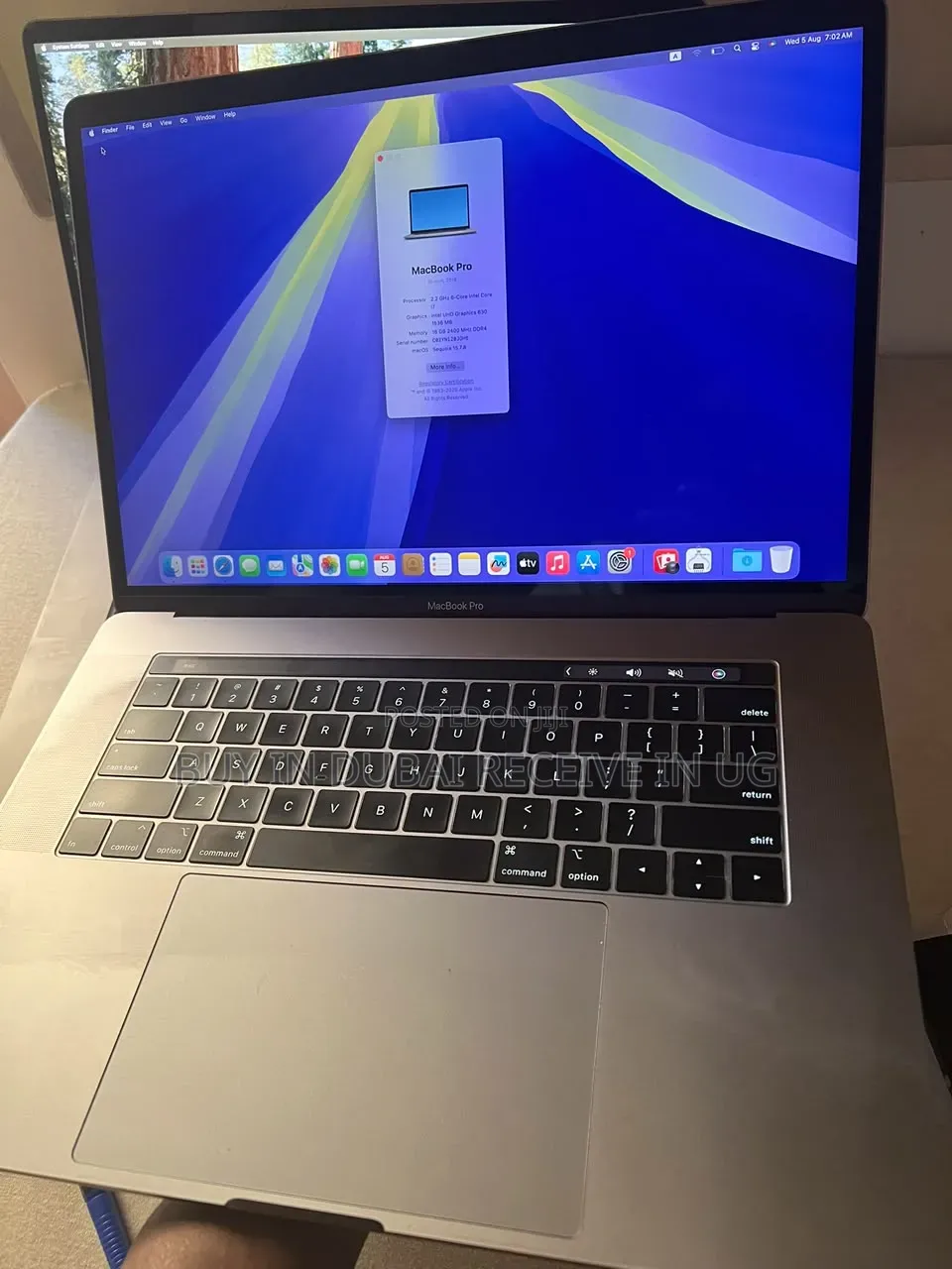 Laptop Apple MacBook 2018 16GB Intel Core i7 SSD 512GB