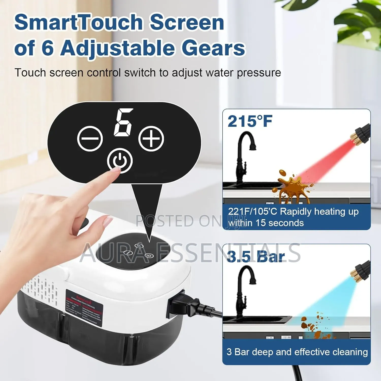 Heavy-Duty Handheld Steam Cleaner