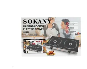 Sokany 2 Burner Tabletop Cooker Electric Infrared Cooker Stove - Black