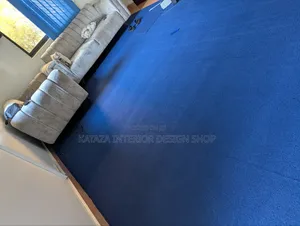 Colourful Blue Woolen Office Carpet