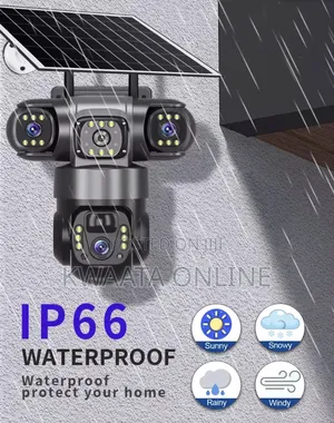4G LTE Sim Card Solar Security Camera, HD Wi-Fi,Three Screen Wireless