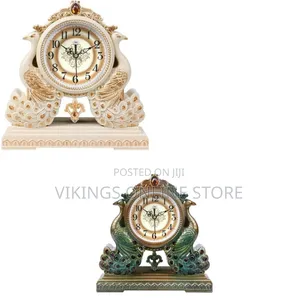 Desktop Clock Classic European Style Clock Bedroom Bedside Silent